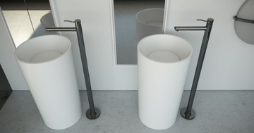 DIAMOND - Freestanding round Solid Surface washbasin by MOMA Design - view 3